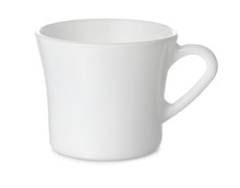 Empty White Ceramic Cup For Tea Or Coffee, Isolated On White Background.