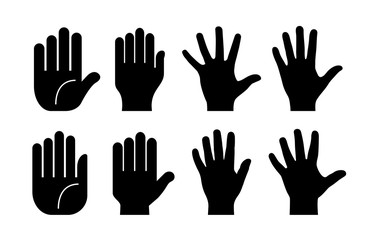 Wall Mural - Collection of human hands vector illustration