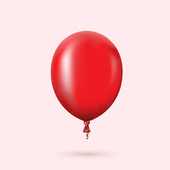 Canvas Print - Vector modern glossy helium balloon for birthday design.