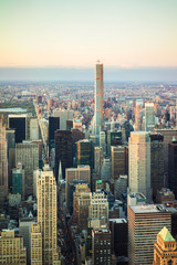 Wall Mural - Aerial view on Midtown district of Manhattan NYC