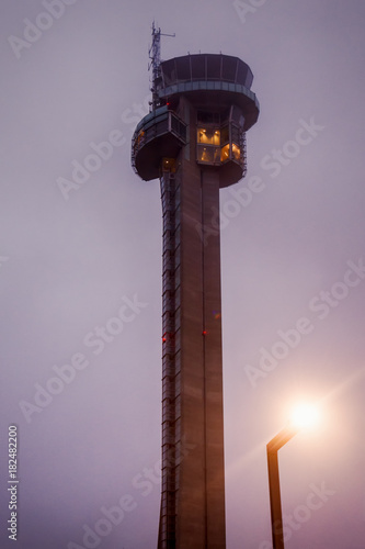 Photo Control tower at International Airport Oslo Gardemoen, Norway