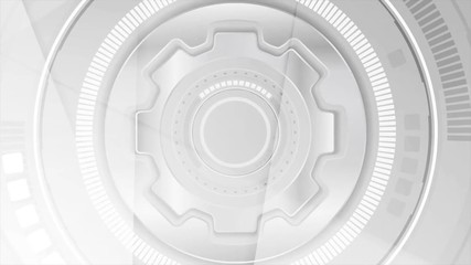 Grey tech futuristic abstract motion graphic design. Seamless looping. Video animation Ultra HD 4K 3840x2160