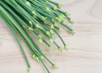 fresh onion flower for cooking, food ingredient