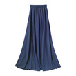 Navy blue airy subtle long elegant maxi skirt isolated white