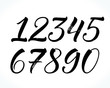 © hely - Brush lettering numbers. Modern calligraphy, handwritten letters. Vector illustration