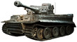 Tiger tank in steel grey