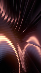 Poster - Wave band abstract background surface 3d rendering