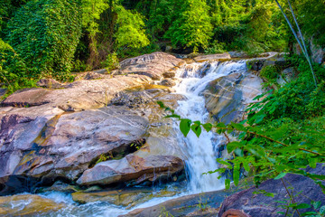 Water fall scenery wildlife at Nam Tok Kao Jones, Suan Phueng, Ratchaburi, Thailand