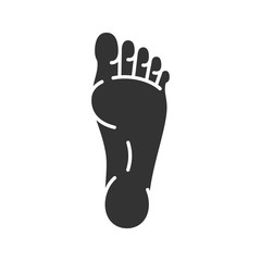 Wall Mural - Foot glyph icon