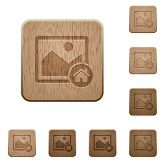 Sticker - Default image wooden buttons