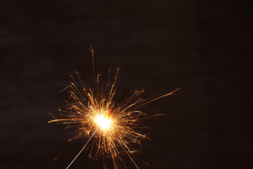 Sparkler on black background