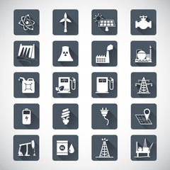 Wall Mural - Energy resources icon set . Eps10 vector