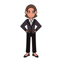 Business woman avatar cartoon icon vector illustration graphic design