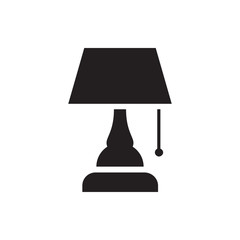 Canvas Print - table lamp icon illustration