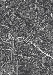  Berlin city plan, detailed vector map