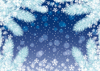 Wall Mural - Blue winter background.