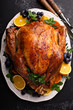 Festive celebration roasted turkey for Thanksgiving