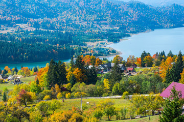 Poster - Autumn landscape in Colibita, Romania