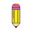 pencil with eraser  icon image vector illustration design 
