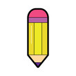 pencil with eraser  icon image vector illustration design 