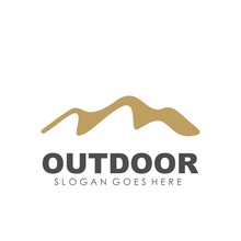 Mountain, Outdoor And Adventure Logo Design Template