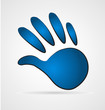 © Keviz - Blue hand print icon