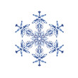 雪の結晶　水彩 ベクター イラスト