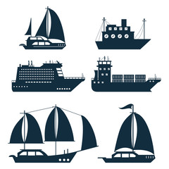 Wall Mural - Ships icons set icon vector illustration graphic design