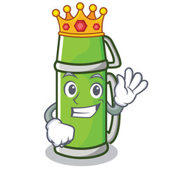 Wall Mural - King thermos character cartoon style