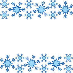 christmas border snowflake winter design background vector illustration