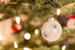 Christmas Ornaments on a Holiday Christmas Tree