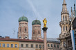 Blick auf die Frauenkirche und Mariensäule | München