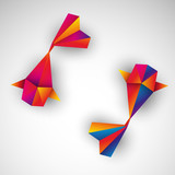 kolorowe ryby origami wektor