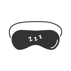 Canvas Print - Sleeping mask glyph icon