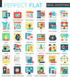 © lembergvector - Media advertising vector complex flat icon concept symbols for web infographic design.