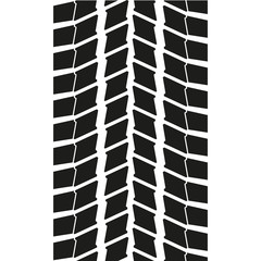 Sticker - Tire tread or track isolated on white background. Tyre print. Vector illustration.