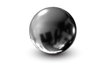 Vector Illustration Of A Realistic Metal Ball