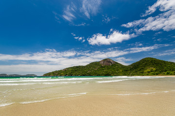 Beautiful Dois Rios (Two Rivers) Beach in Ilha Grande Island in Brazil