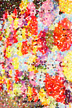 Abstract Multicolored Pointillist Painting For Background - Bouquet Of Flowers