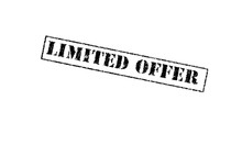 Limited Offer Rubber Stamp On A White Background Red Letters
