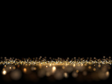 Luxury Golden Glittering Dark Background. Vector VIP Background For Posters, Banners Or Cards.