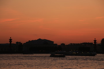 Wall Mural - sunset over the city