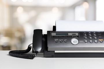 Fax machine in office