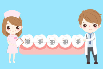 Poster - dentist with tooth