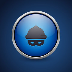 Sticker - Push Button - Dark Blue Web Icon