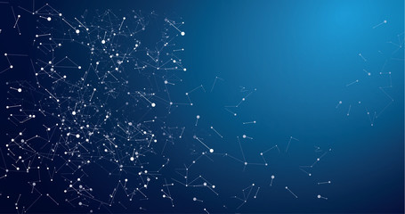 Connection Blue Science and Medicine Background.