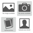 © Vector FX - No image available. Set of pictures means that  no photo: blank picture, camera, photography icon and silhouette of a man. Missing image sign or uploading pictures.