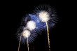 © FedotovAnatoly - Flashes of fireworks of white and blue color