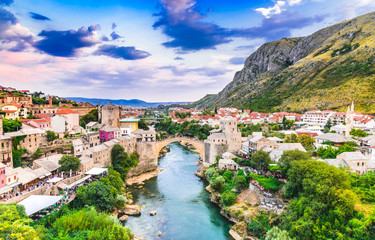 Fototapete - Mostar, Stari Most bridge in Bosnia and Herzegovina