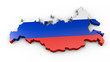 Russland - 3D Karte oder Umriss